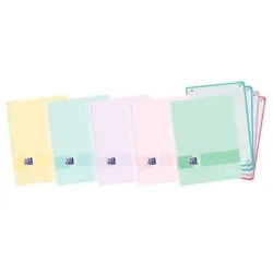 CUADERNO ESPIRAL A5 5X5 120H 90G MICROPERFORADO PP PASTEL OXFORD 400166695
