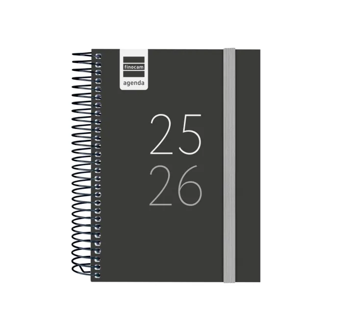 AGENDA ESCOLAR 25/26 1/8 DIA PAGINA SEC NEGRO FINOCAM 634264026
