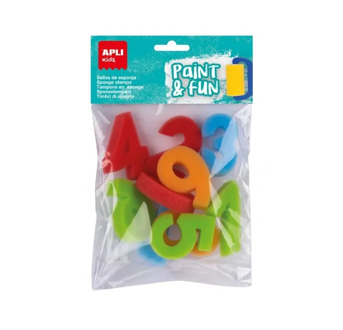 SELLOS DE ESPONJA NUMEROS 10U APLI 17466