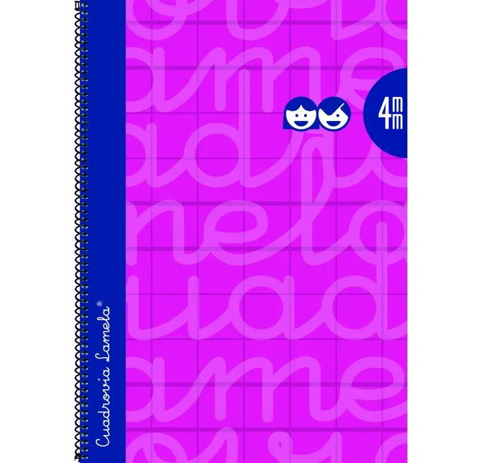 CUADERNO Fº 4MM 80H 70G T.DURA ROSA FUCSIA LAMELA 7FTE004F