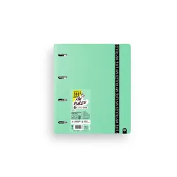 CARPEBLOCK PP FOAM 4ANILLAS C/RECAMBIO 100H 5X5 VERDE JADE CARCHIVO 1247747