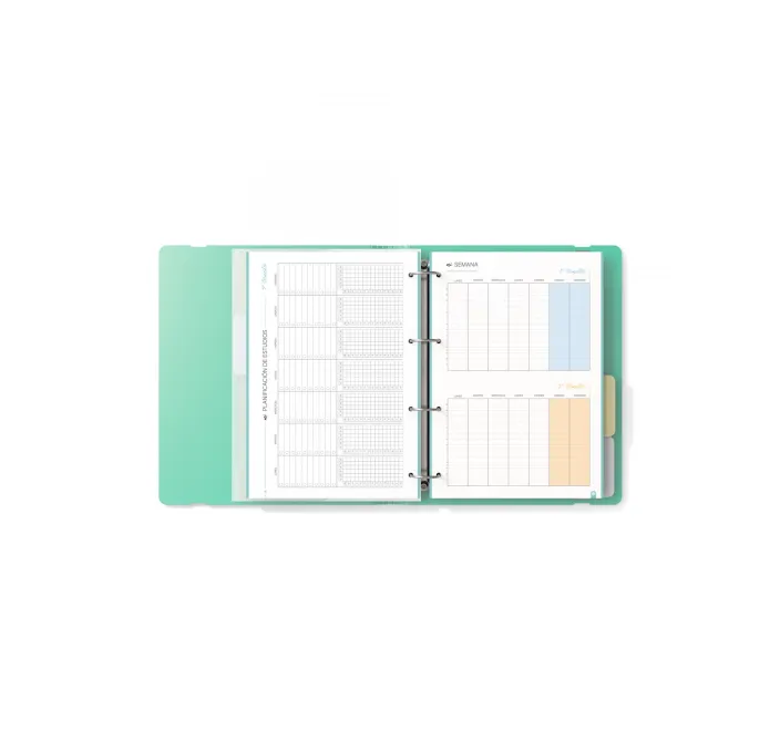 CARPEBLOCK PP FOAM 4ANILLAS C/RECAMBIO 100H 5X5 VERDE JADE CARCHIVO 1247747