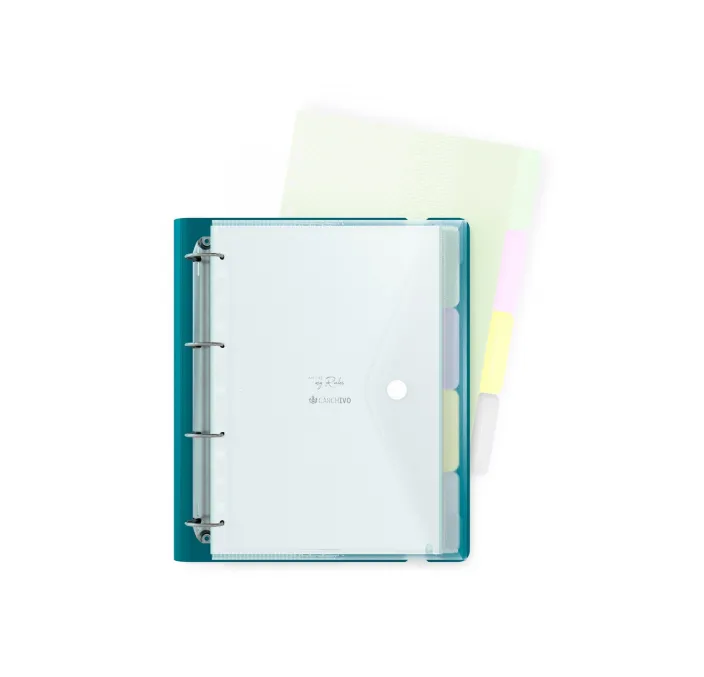 CARPEBLOCK PP FOAM 4ANILLAS C/RECAMBIO 100H 5X5 DEEP GREEN CARCHIVO 1247747