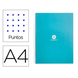 CUADERNO ESPIRAL A4 MICRO ANTARTIK DOTS 80H 90GR LIDERPAPEL SURTIDO 1665..