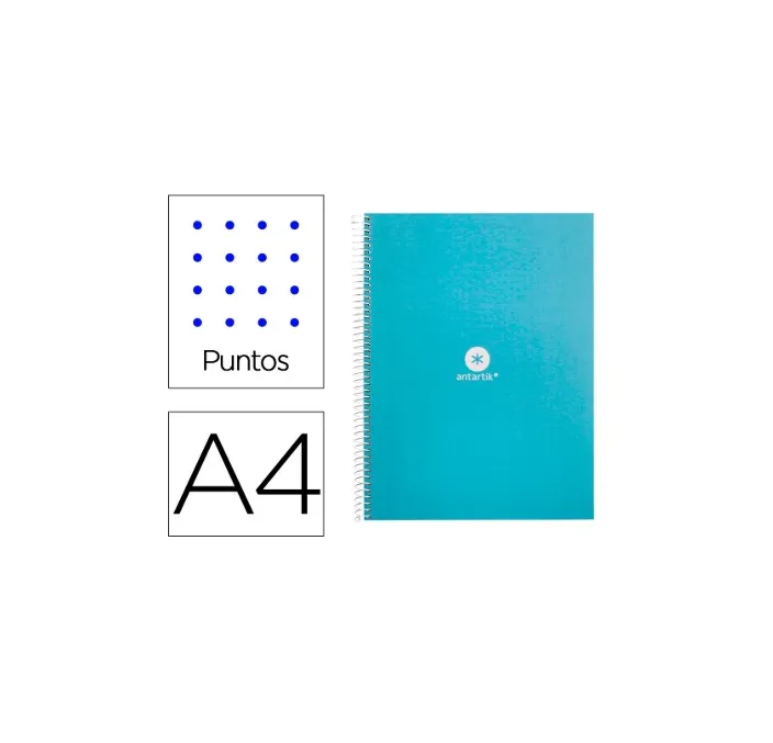 CUADERNO ESPIRAL A4 MICRO ANTARTIK DOTS 80H 90GR LIDERPAPEL SURTIDO 1665..