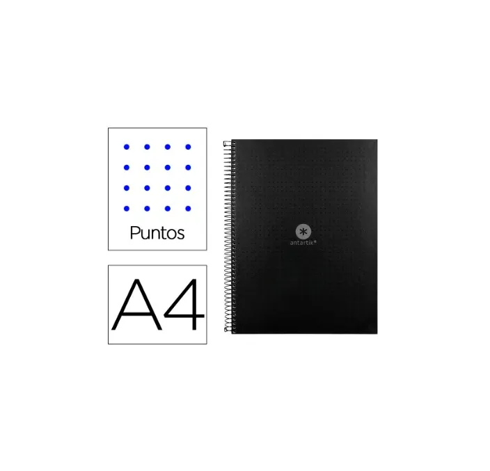 CUADERNO ESPIRAL A4 MICRO ANTARTIK DOTS 80H 90GR LIDERPAPEL SURTIDO 1665..