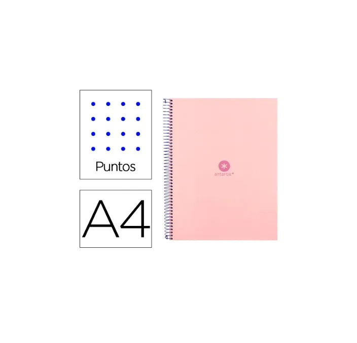 CUADERNO ESPIRAL A4 MICRO ANTARTIK DOTS 80H 90GR LIDERPAPEL SURTIDO 1665..