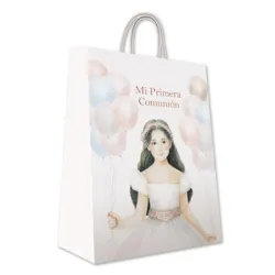 BOLSA REGALO GRANDE COMUNION NIÑA GLOBOS ARGUVAL 48798