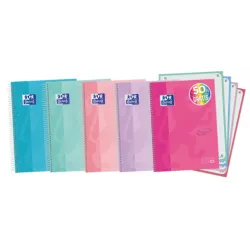 CUADERNO ESPIRAL A5 5X5 120H 90G MICROPER. TDURA PASTEL OXFORD 400133561