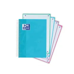 CUADERNO ESPIRAL A5 5X5 120H 90G MICROPER. TDURA PASTEL OXFORD 400133561