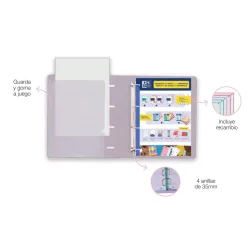 CARPEBLOCK 4 ANILLAS C/RECAMBIO POLIFOAM EBIND CUTE OXFORD 400205896