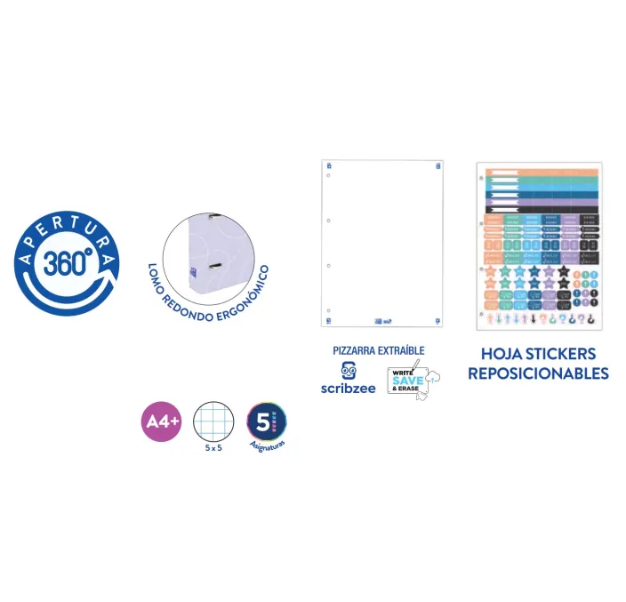 CARPEBLOCK 4 ANILLAS C/RECAMBIO POLIFOAM EBIND CUTE OXFORD 400205896