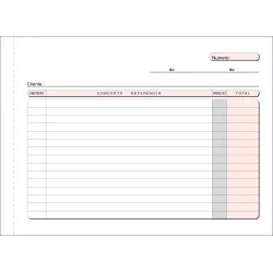 TALONARIO MULTIUSO 4º APAISADO 50H ORIGINAL+COPIA LOAN T-106 421066