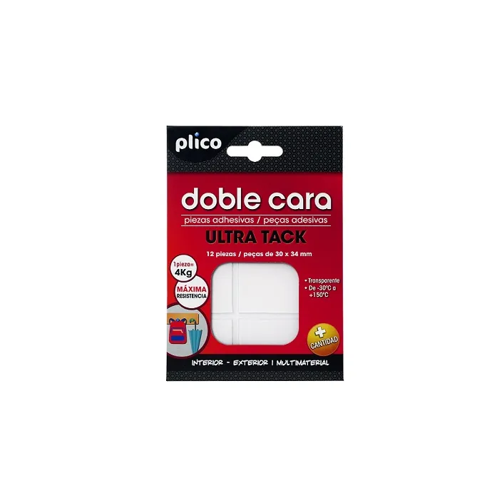 PIEZA ADHESIVA TRNSPARENTES ULTRA TACK 30MMX34MM PLICO 13307 133890