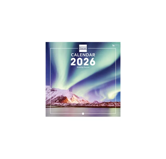 CALENDARIO PARED 2026 18X18 NATURE FINOCAM 781235326