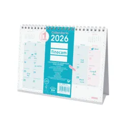 CALENDARIO SOBREMESA 2026 21X15 CHIC TURQUESA ESCRIBIR FINOCAM 787025826