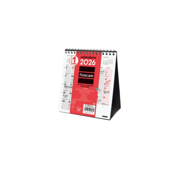 CALENDARIO SOBREMESA 2026 14X15 XS ESCRIBIR FINOCAM 780140026