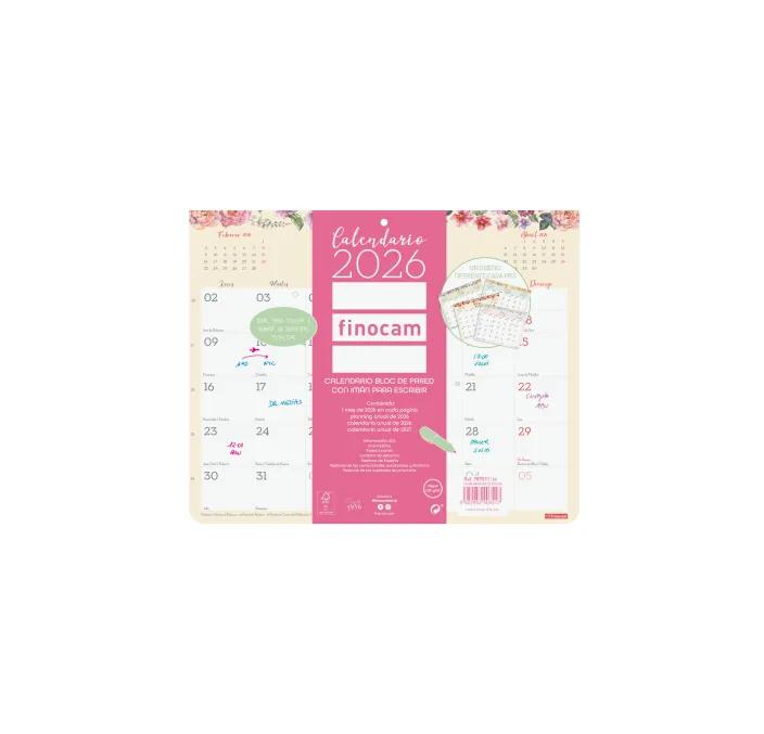 CALENDARIO BLOC IMANTADO 2026 25X20 DESING ESCRIBIR FINOCAM 787510126