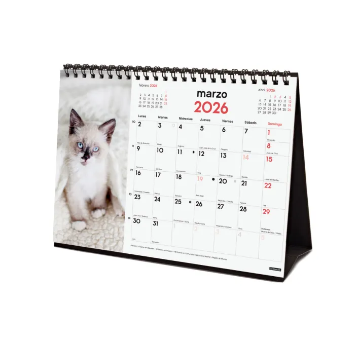 CALENDARIO SOBREMESA ESCRIBIR 2026 GATITOS FINOCAM 780323826