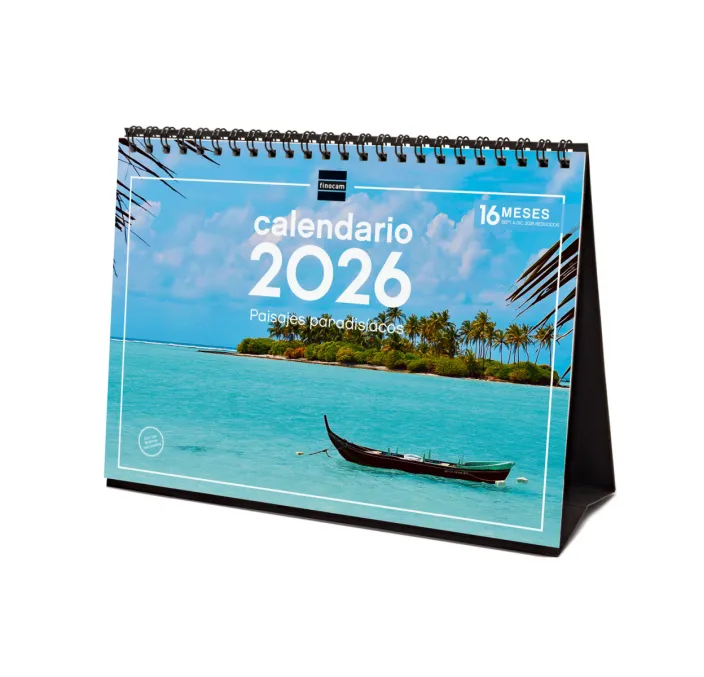 CALENDARIO SOBREMESA ESCRIBIR 2026 P.PARADISIACOS FINOCAM 780324026