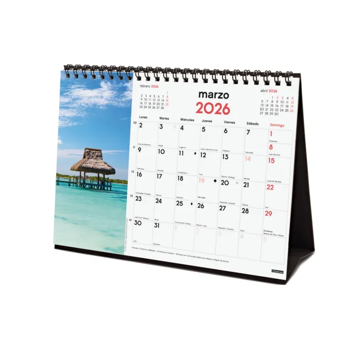 CALENDARIO SOBREMESA ESCRIBIR 2026 P.PARADISIACOS FINOCAM 780324026