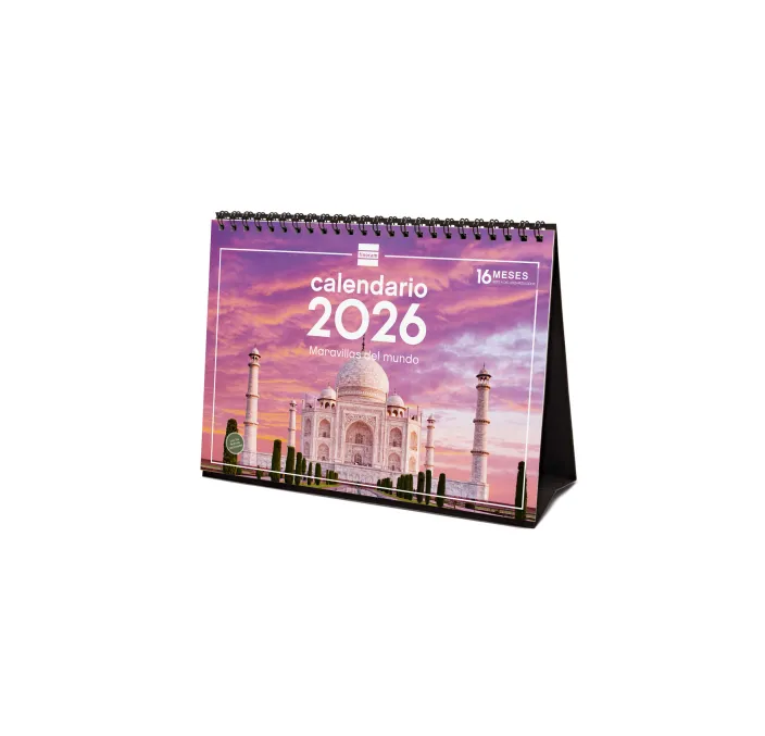 CALENDARIO SOBREMESA ESCRIBIR 2026 MARAVILLAS DEL MUNDO FINOCAM 780324126