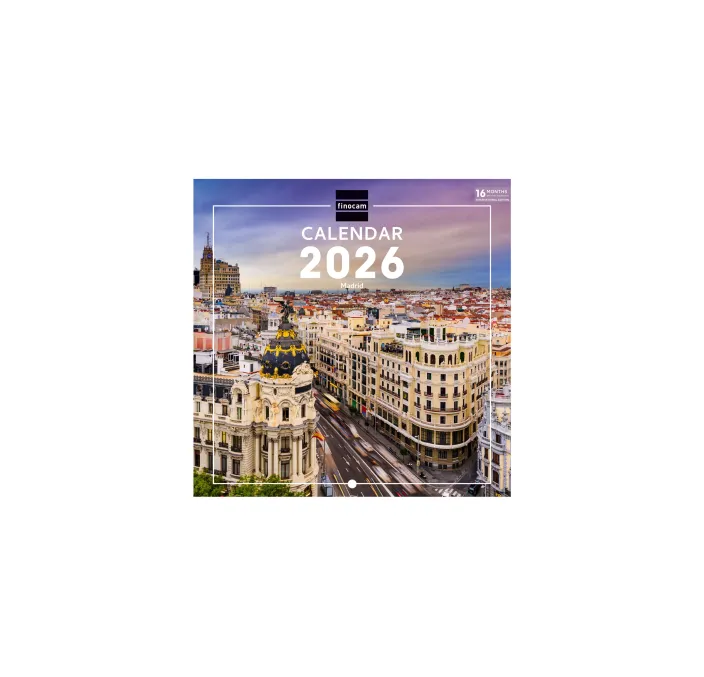 CALENDARIO PARED 2026 18X18 MADRID FINOCAM 781235726