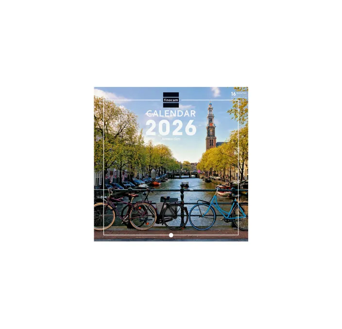 CALENDARIO PARED 2026 18X18 AMSTERDAM FINOCAM 781235826