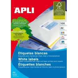 ETIQUETA POLIV. A4 100H 70MMX30MM 2700U C/R/B APLI 01271