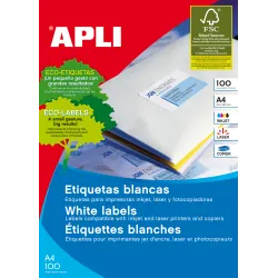 ETIQUETA POLIV. A4 100H 70MMX67,7MM 1200U C/R/B APLI 01290