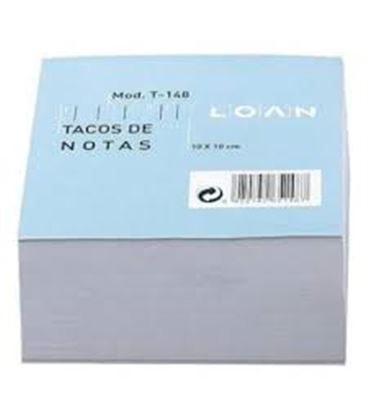 Notas 100x100mm 500h blanco engomado loan t-148 - 02090