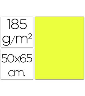 Cartulina 50x65cms 25h 185grs amarillo limon guarro 200040220