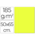 Cartulina 50x65cms 25h 185grs amarillo limon guarro 200040220