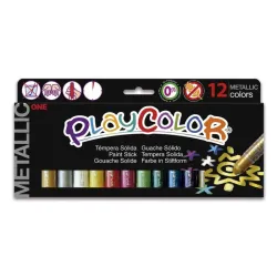TEMPERA SOLIDA METALICA 12 UDS 5G POCKET COL. SURT. PLAYCOLOR