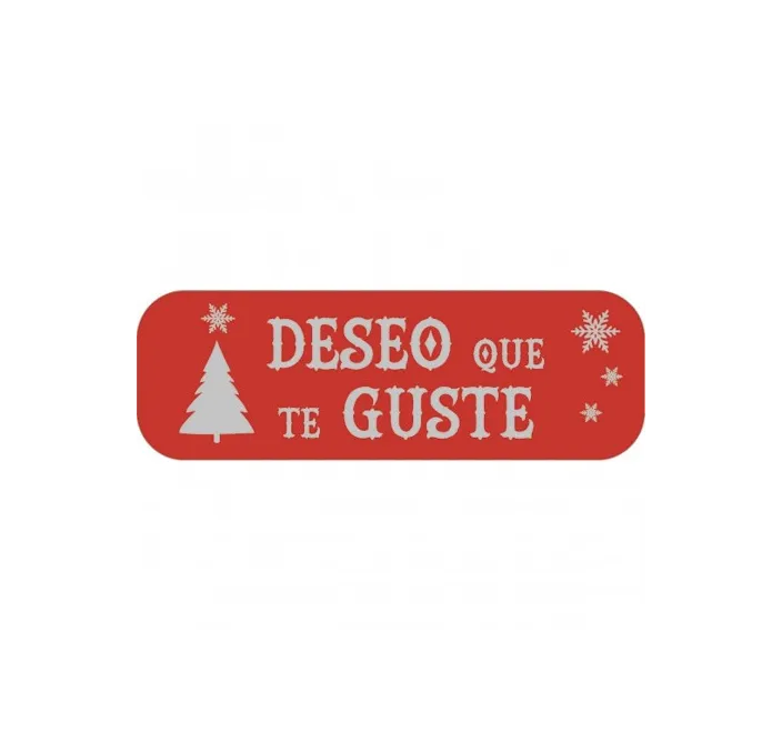 ETIQUETA ROLLO DESEO QUE TE GUSTE ROJA 250U. ARGUVAL 41242