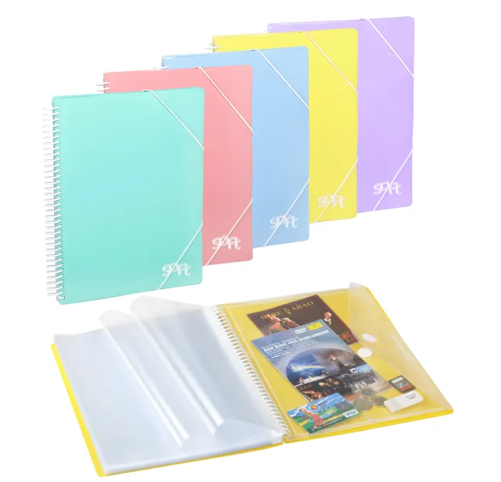 CARPETA 30 FUNDAS Fº ESPIRAL GOMAS AZUL PASTEL SOFT CARCHIVO 53263010