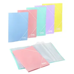 CARPETA 30 FUNDAS GOMAS VERDE PASTEL SOFT CARCHIVO 50613017