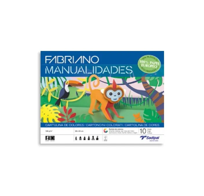 CARTULINA BLOC 10H COLORES SURTIDOS FABRIANO S0400002
