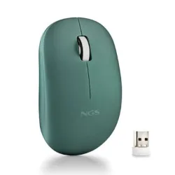 RATON INALAMBRICO TECLAS SILENCIOSAS 2 BOTONES AMBIDIESTRO VERDE NGS 624939