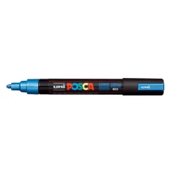 ROTULADOR 2,5MM AZUL METALICO "M33" PC-5M POSCA UNI 11355