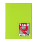 Carpeta 10 fundas fº poliplas translucida verde claro grafoplas 01431221