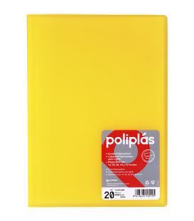 Carpeta 20 fundas fº amarillo translucida poliplas grafoplas 01451260 14519