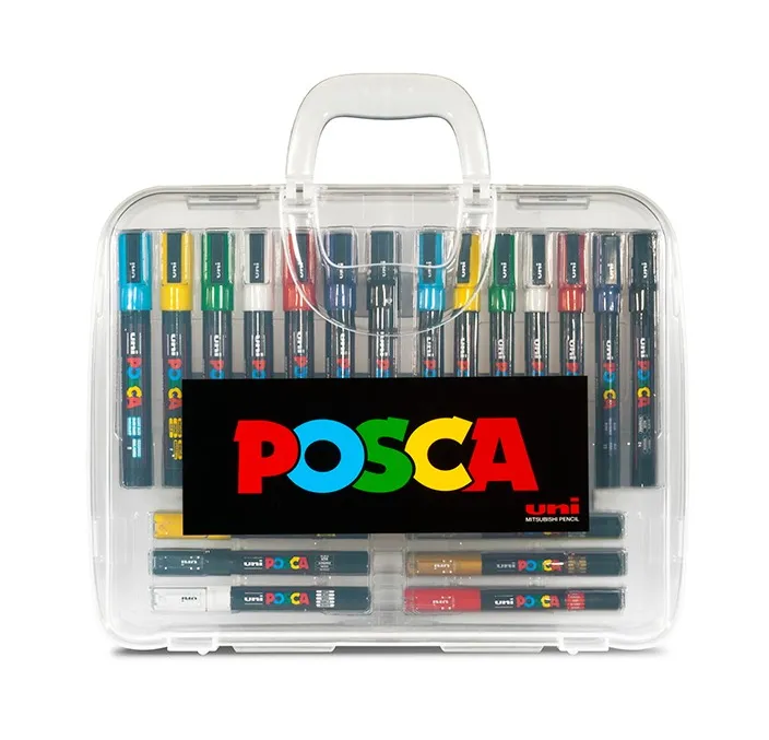 ROTULADOR EN MALETÍN DE 20U COLORES SURTIDOS PC1M, PC3M Y PC5M POSCA 951428