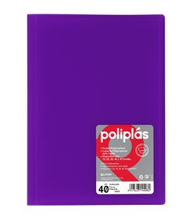 Carpeta 40 fundas fº violeta translucida poliplas grafoplas 01441235