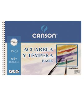 Cuaderno dibujo acuarela basik a3+ 370grs 10h guarro 200400697