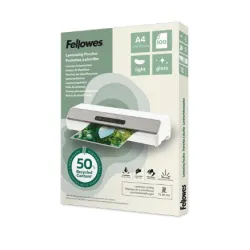 BOLSA PLASTIFICACION A4 80 MICRAS 50% RECICLADO 100H FELLOWES 100142987
