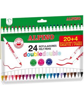 Rotulador escolar doble double alpino c.20+4 alpino ar002058n - AR002058N