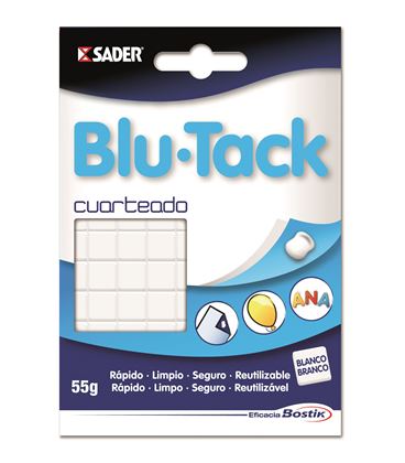 Masilla adhesiva blanca cuarteada 55 grs blu-tack 660378 - 111194