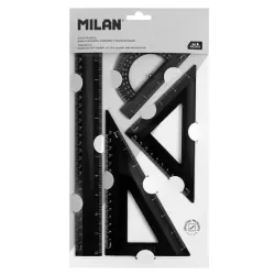 JUEGO REGLAS 4 PIEZAS SHADOW NEGRO MILAN 359801DWZ
