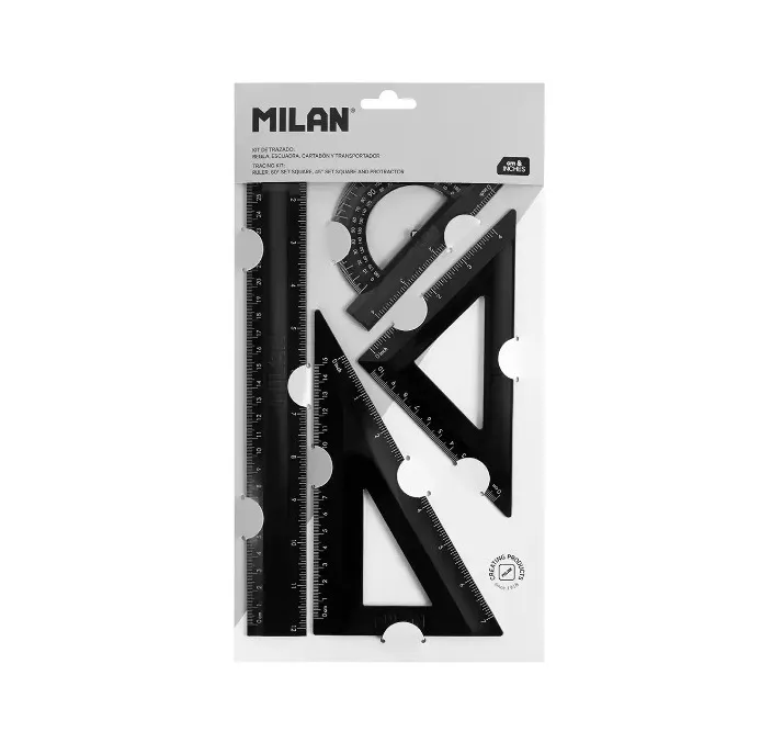 JUEGO REGLAS 4 PIEZAS SHADOW NEGRO MILAN 359801DWZ